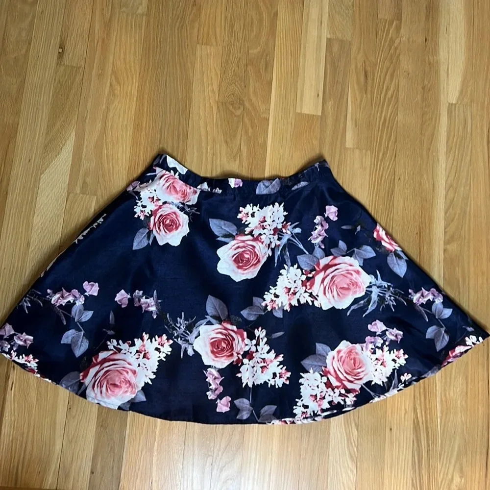 Floral‎ Satiny Skirt by My Michelle